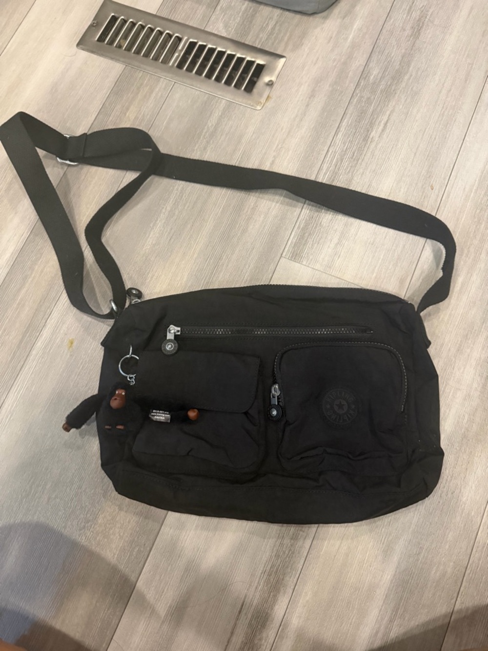 Kipling Black Crossbody Messenger Bag